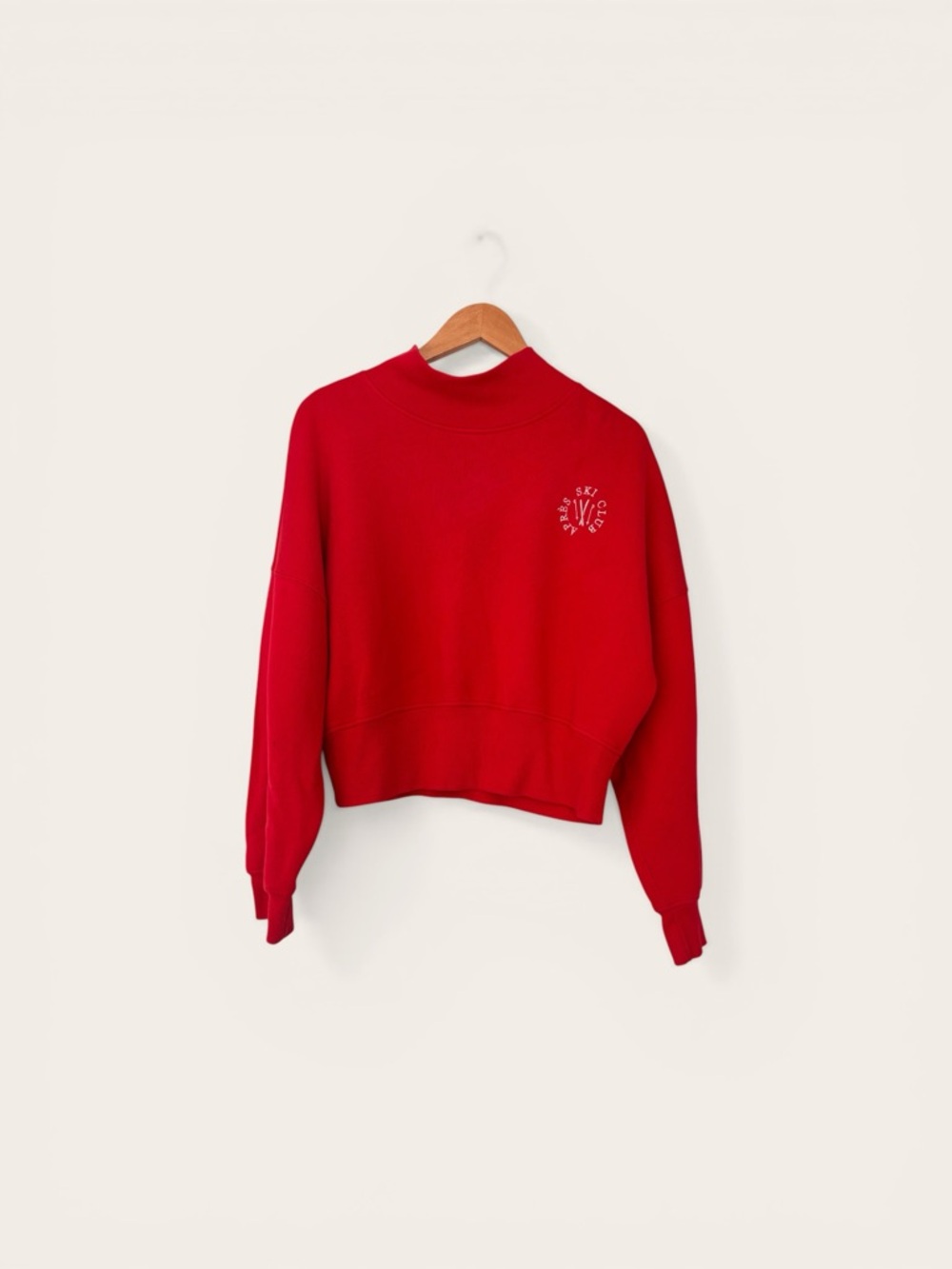 Wild Fable Bright Red Cropped Crewneck Sweatshirt